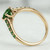 Fancy Green Diamond Engagement Ring 14k Yellow Gold Side