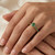 Fancy Green Diamond Engagement Ring 14k Yellow Gold On Hand