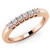 6-Stone Diamond Wedding Band Anniversary Ring Rose Gold