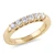 Six-Stone Diamond Wedding Band Anniversary Ring Yellow Gold