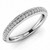 Domed 2-Row Pave-Set Diamond Wedding Band Ring White Gold