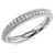 Domed 2-Row Pave-Set Diamond Wedding Band Anniversary Ring