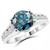 Large Fancy Blue Diamond Engagement Ring