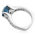 Fancy Blue Diamond Engagement Ring 18k Gold Modern Style Side