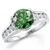 Fancy Green Diamond Modern Engagement Ring 18k Gold