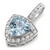 Triangular-Cut Blue Aquamarine And Diamond Halo Pendant Necklace