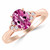 Oval Pink Sapphire Diamond Bridal Engagement Ring Rose Gold