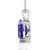 Round Tanzanite Solitaire Pendant Necklace 14k Gold Side