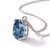 Fancy Blue Diamond Solitaire Pendant Necklace 14k Gold Side