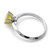 Canary Yellow Diamond Solitaire 6-Prong Engagement Ring Knife-Edge Shank Side