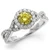 Fancy Yellow Diamond Halo Infinity Engagement Ring