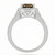 Oval Cognac Brown Diamond Halo Engagement Bridal Ring Side