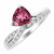 Trillion-Cut Pink Tourmaline Diamond Engagement Promise Ring