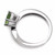 Trilliant-Cut Green Tourmaline Diamond Engagement Statement Ring Side