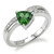 Triangular-Cut Green Tourmaline Diamond Engagement Statement Ring