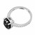 Oval Rose-Cut Black Diamond Engagement Ring White Gold Side