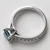 Princess-Cut Blue Diamond Channel Engagement Ring Side