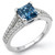 Princess-Cut Fancy Blue Diamond Split Engagement Ring