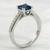 Princess-Cut Fancy Blue Diamond Split Engagement Ring Side