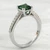 Princess-Cut Green Diamond Engagement Ring Split Design Side