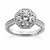 Diamond Halo Engagement Ring Vintage-Style Floral Setting