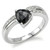 Trilliant Rose-Cut Black Diamond Engagement Ring Split Band