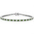 Fancy Green and White Alternating Diamond Tennis Eternity Bracelet
