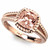 Cushion Peach Pink Morganite Twist Engagement Ring Rose Gold