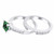 Princess-Cut Green Diamond Engagement Wedding Ring Set Side