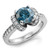 Fancy-Blue Diamond Engagement Ring With White Diamond Shoulders
