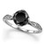 Black Diamond Solitaire Vintage Style Engagement Ring