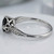 Black Diamond Solitaire Vintage Style Engagement Ring Side