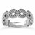 Floral Diamond Anniversary Ring Wedding Band with Milgrain