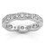 1 Carat Diamond Eternity Wedding Ring Solid Bridal Band With Wavy Design