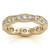 1 Carat Diamond Eternity Wedding Ring Bridal Band With Wavy Design 14k Yellow Gold