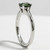 1 Carat Fancy Green Diamond Flared Solitaire Engagement Ring Side