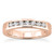 Carat Diamond Wedding Ring Seven-Stone Channel Band in Rose Gold