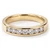 Half Carat Diamond Wedding Ring Seven-Stone Channel Band 14k Yellow Gold
