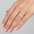 Half Carat Diamond Wedding Ring Seven-Stone Channel Band On Hand