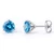 7mm Swiss-Blue Topaz Martini Glass Stud Earrings 14k White Gold