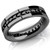Men's Black Diamond Eternity Wedding Band Channel Ring 14k Black Gold