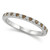 Alternating Fancy-Brown and White Diamond Wedding Ring