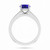 Oval Blue Sapphire Solitaire Engagement Ring Side