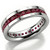 2 Carat Red Ruby Men's Eternity Wedding Band Channel Ring