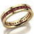 2 Carat Red Ruby Men's Eternity Wedding Band Channel Ring Yellow Gold
