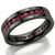 2 Carat Red Ruby Men's Eternity Wedding Band Channel Ring 14k Black Gold