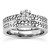 Fancy Matching Solitaire Engagement Ring Wedding Band Set