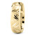 Engraved 14k Yellow Gold Men's Wedding Ring Comfort-Fit Floral Band