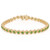 Green Peridot Tennis Bracelet 14k Yellow Gold