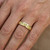 Men's Channel Set Yellow Diamond Wedding Band 14k Gold Ring On Hand